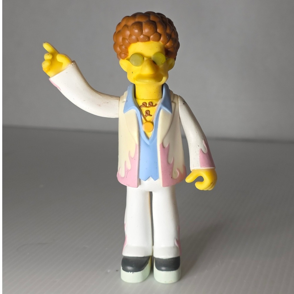 Playmatesโ Toys The Simpsons Disco Stu 5" White Fair 2002 Figure